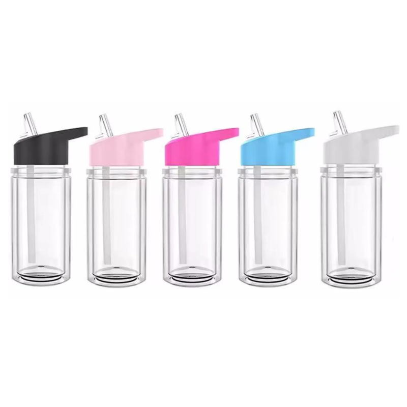 10oz Kids Plastic Snow Globe Sippy Bottle