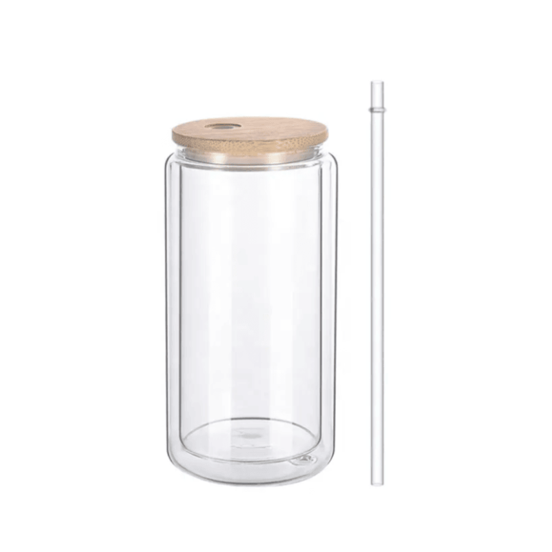 16oz Glass Snow Globe Cup