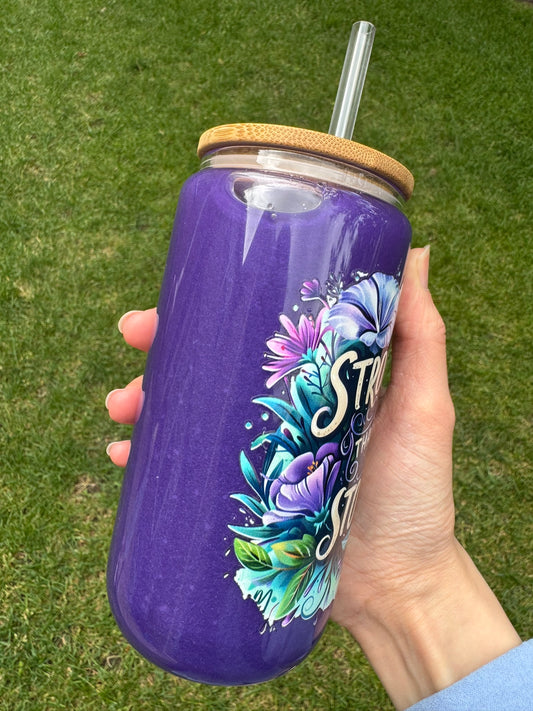 *Ready-to-Ship* 16oz Glass Cup - Stronger than the Storm