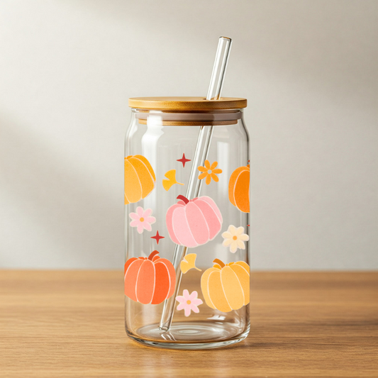 Pumpkins and Flowers I