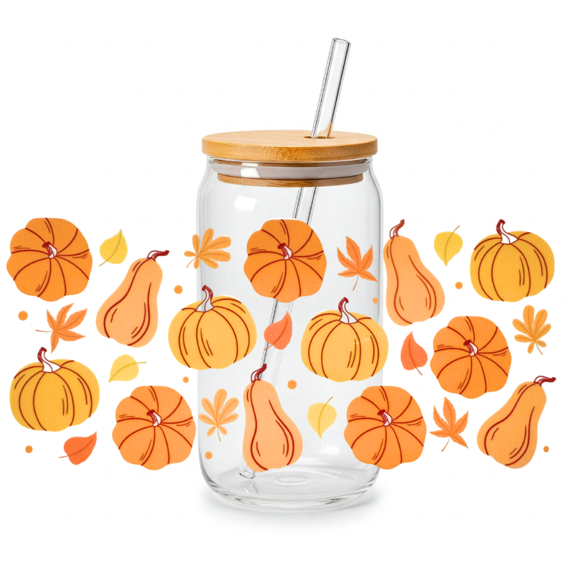 Pumpkins and Leaves II