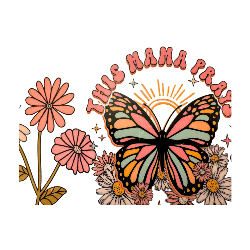 This Mama Prays - Distressed Design