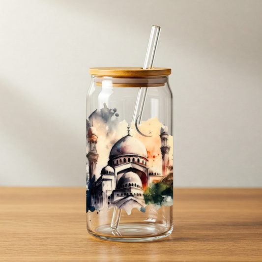 White Mosque and Moon