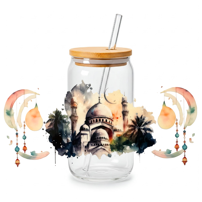 White Mosque and Moon