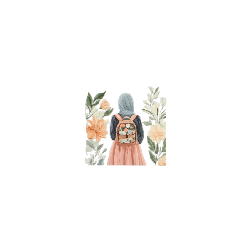 Hijab Blue/Pink 1