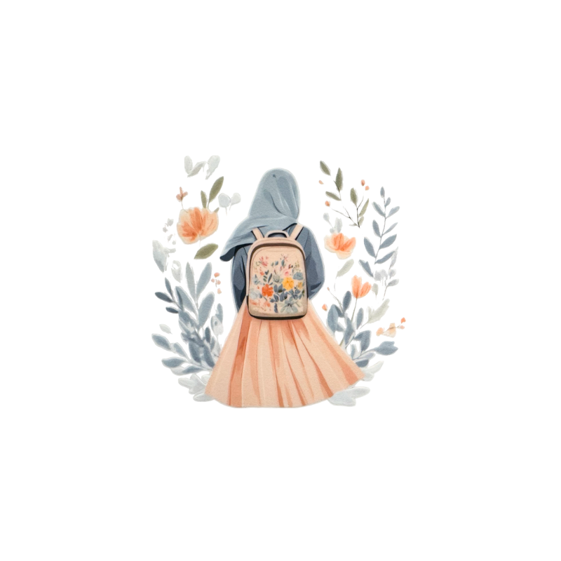 Hijab Blue/Pink 6