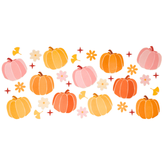 Pumpkins and Flowers I