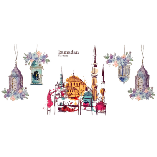 Mosque and Purple Lanterns
