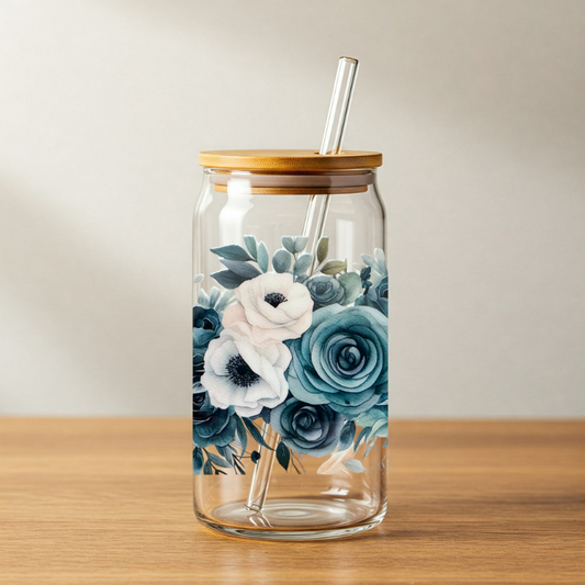 Teal Flowers 3