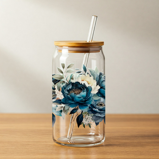 Teal Flowers 4